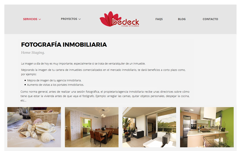 Diseño página web - Home Staging