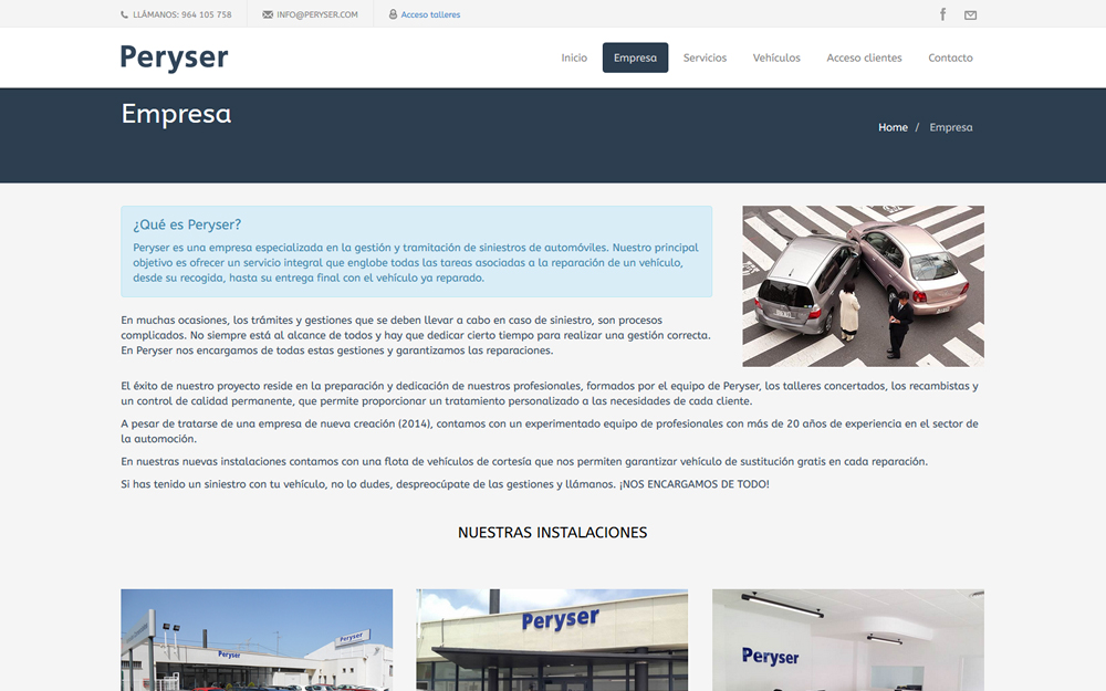 Diseño página web - Peryser