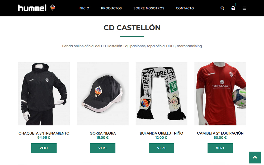 Diseño tienda online - CD Castellón